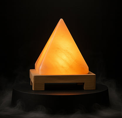 Himalayan Salt Pyramid Lamp – Warm Ambient Light | Home Decor