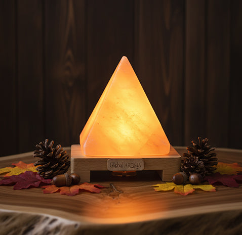 Himalayan Salt Pyramid Lamp – Warm Ambient Light | Home Decor