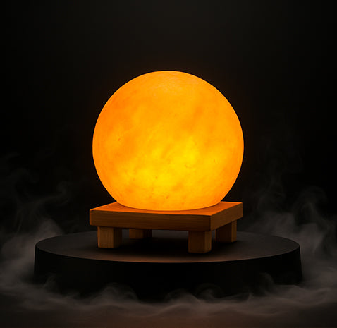 Himalayan Salt Ball Lamp – Natural Warm Light | Home Decor