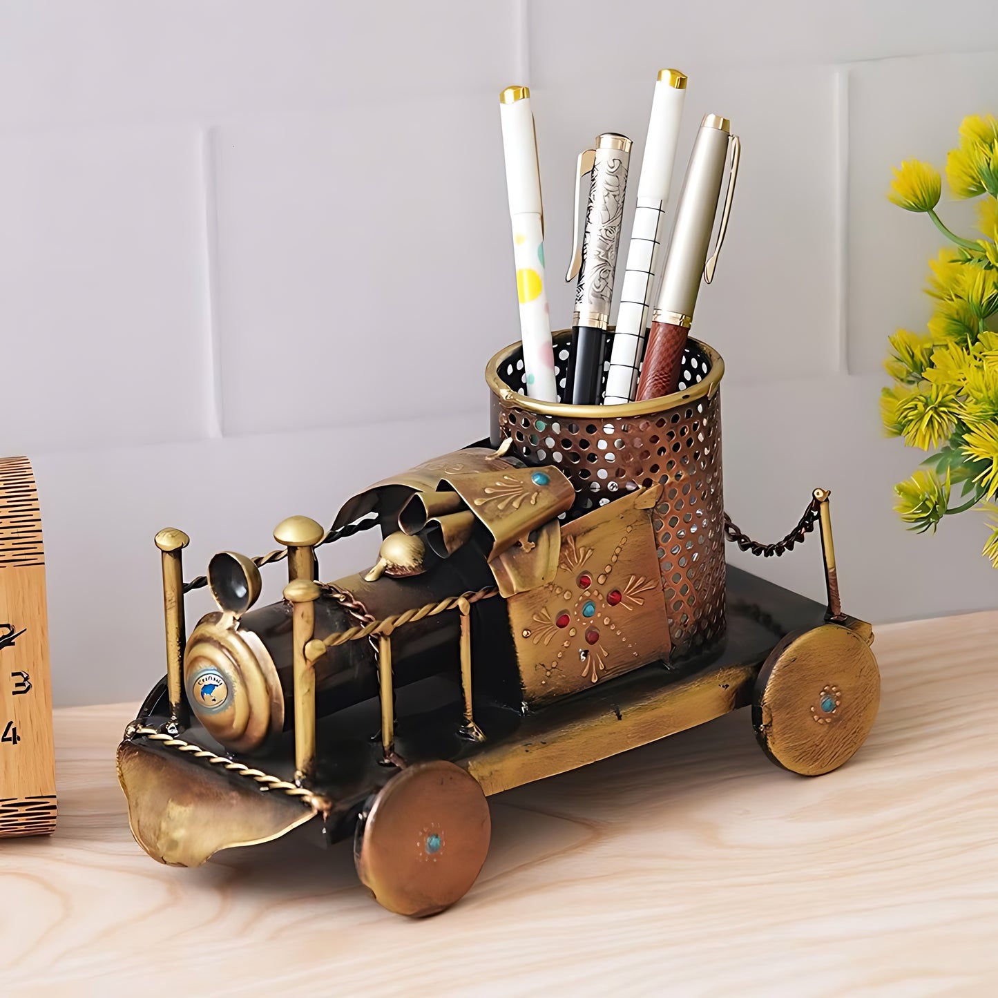 ENGINE PEN STAND ANTIQUE