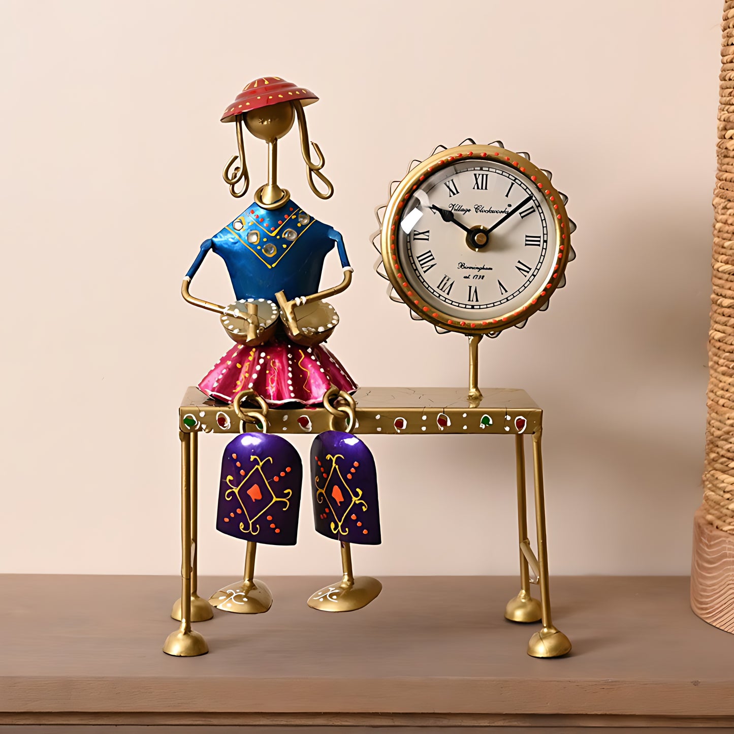 Handcrafted | Home Decor | Doll With Clock