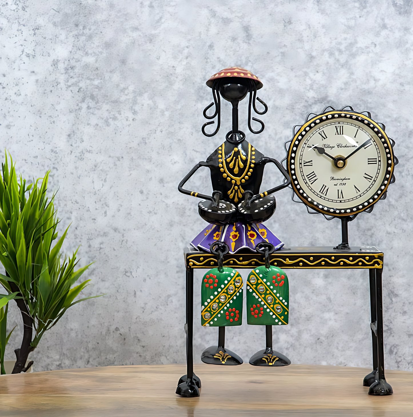 Handcrafted | Home Decor | Doll With Clock
