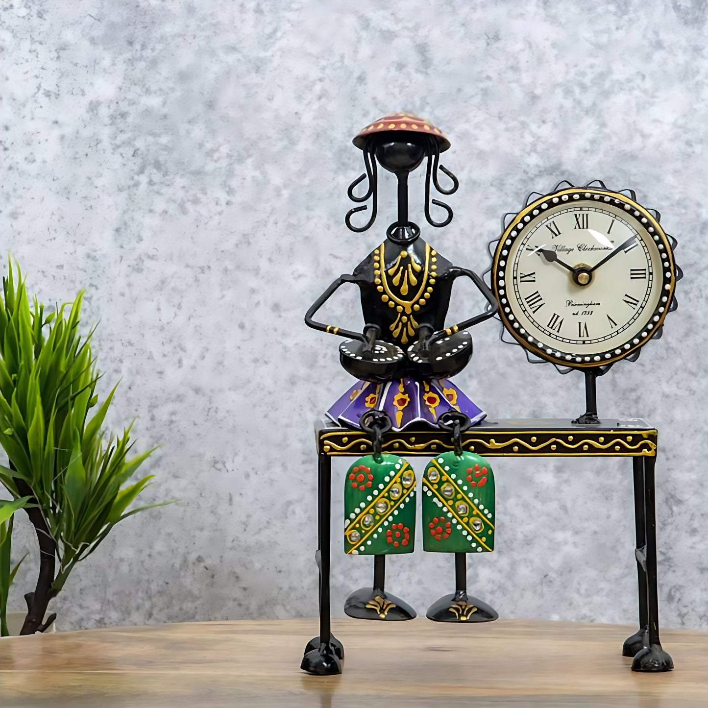 Handcrafted | Home Decor | Doll With Clock